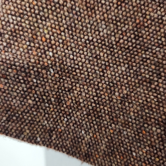 Loft Wool Blend Button Skirt Womens Size 8 Brown Tweed A-Line Fall Academia - Picture 7 of 10